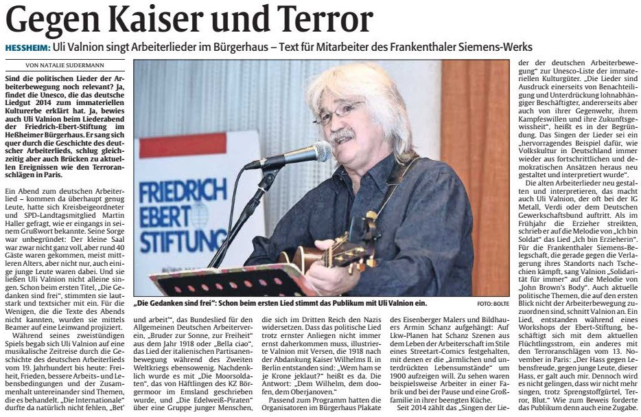 Rheinpfalz Frankenthaler Zeitung 04.12.2015