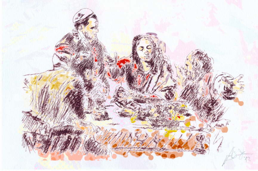 Supper at Emmaus- nach Caravaggio (2013)